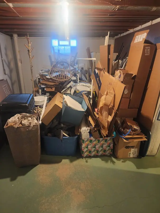 Roll-off dumpster container at job site for 4 Yard Dumpster Rental in Carpinteria